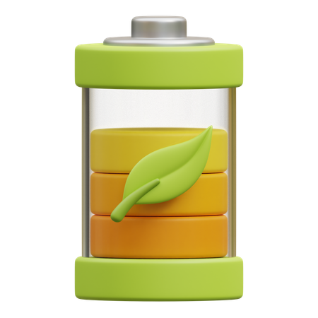 Eco Battery  3D Icon