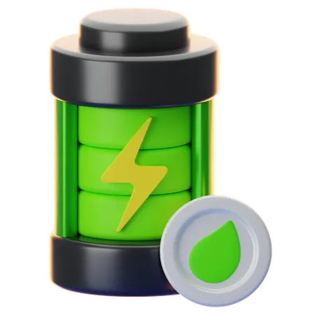 Eco Battery  3D Icon