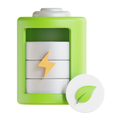 Eco Battery  3D Icon