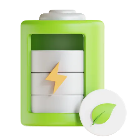 Eco Battery  3D Icon