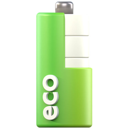 Eco Battery  3D Icon