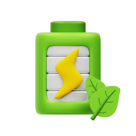 Eco Battery  3D Icon