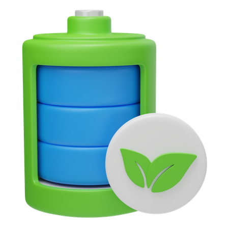 Eco Battery  3D Icon