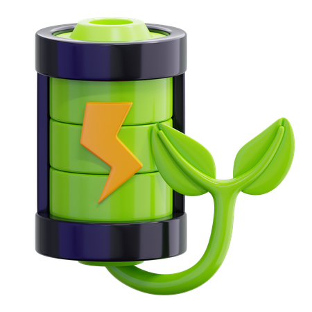 Eco Battery  3D Icon