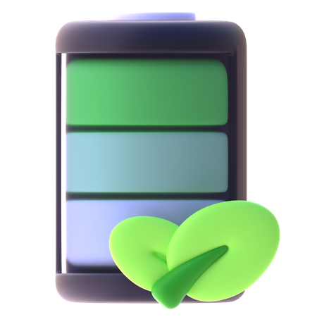 Eco Battery  3D Icon