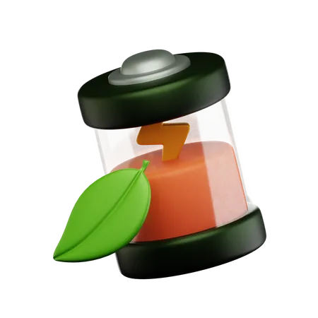 Eco Battery  3D Icon