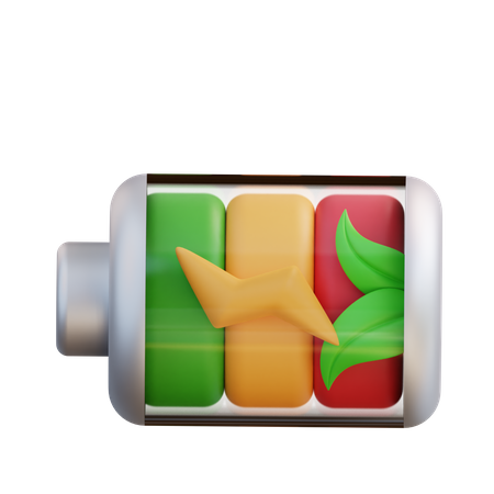 Eco Battery  3D Icon