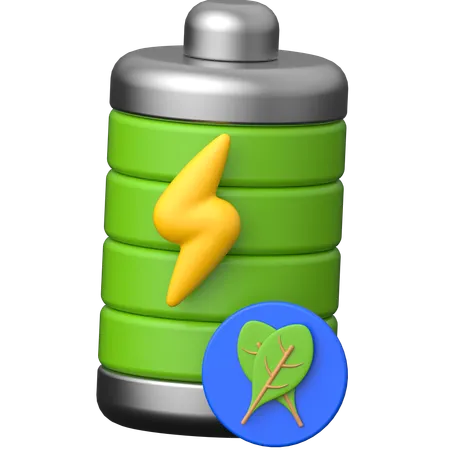 Eco Battery  3D Icon