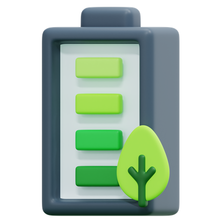 Eco Battery  3D Icon