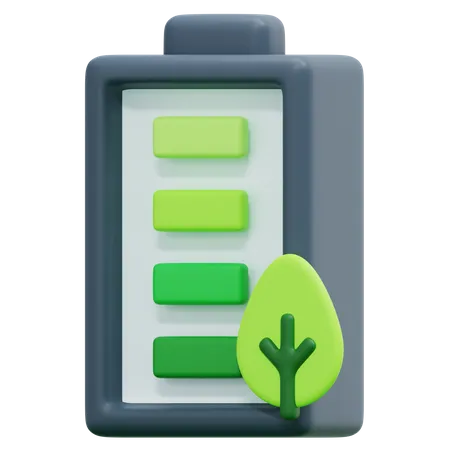 Eco Battery  3D Icon