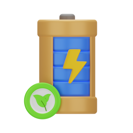 Eco Battery  3D Icon