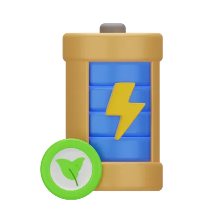 Eco Battery  3D Icon