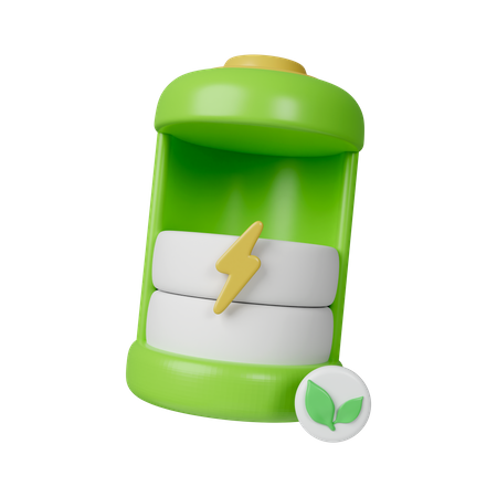 Eco Battery  3D Icon