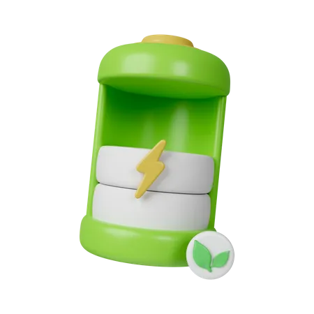 Eco Battery  3D Icon