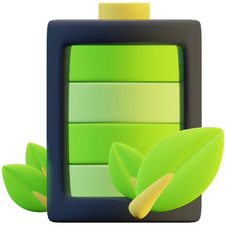 Eco Battery  3D Icon