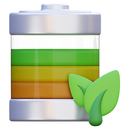 Eco Battery  3D Icon