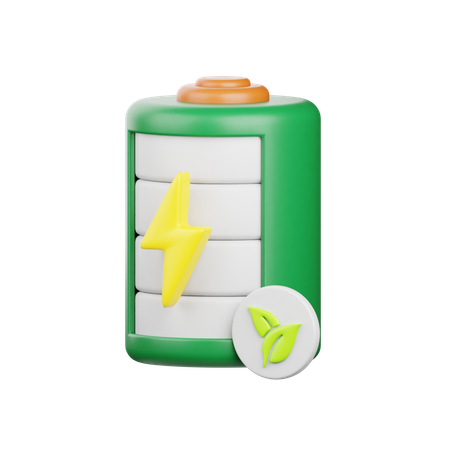 Eco Battery  3D Icon