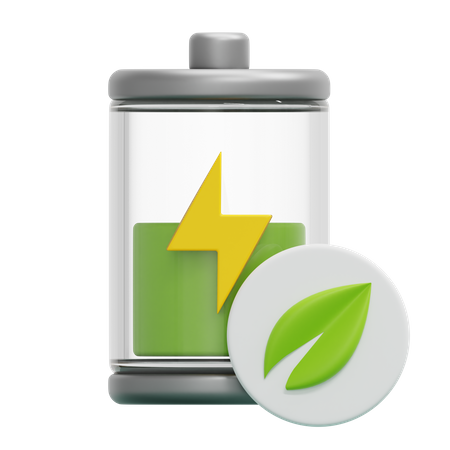 Eco Battery  3D Icon