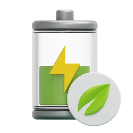 Eco Battery  3D Icon