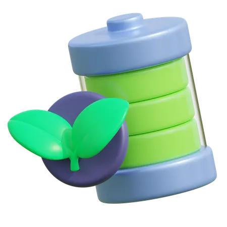 Eco Battery  3D Icon