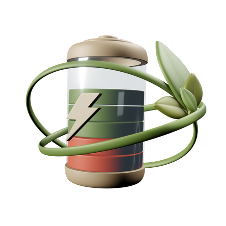 Eco Battery  3D Icon