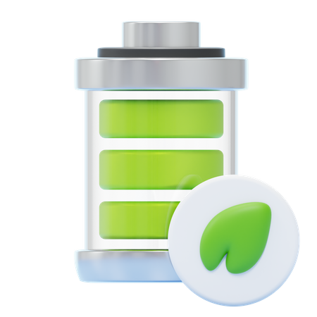 Eco Battery  3D Icon