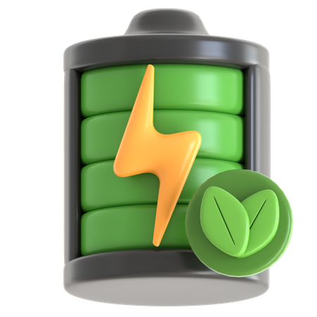 Eco Battery  3D Icon