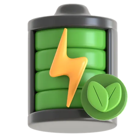 Eco Battery  3D Icon