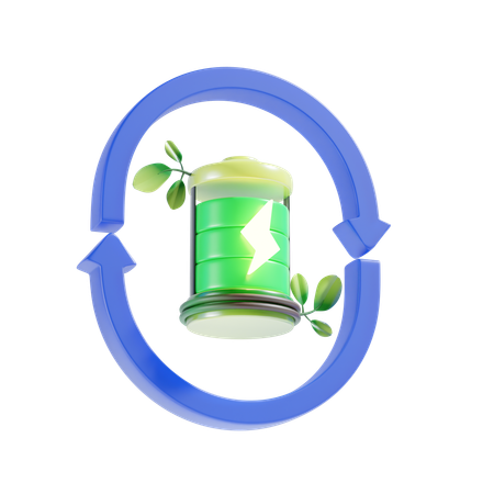 Eco Battery  3D Icon