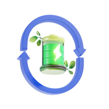 Eco Battery  3D Icon