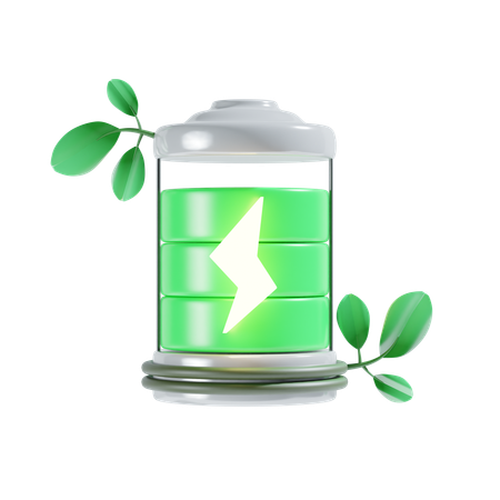 Eco Battery  3D Icon