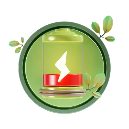 Eco Battery  3D Icon