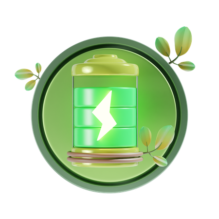 Eco Battery  3D Icon