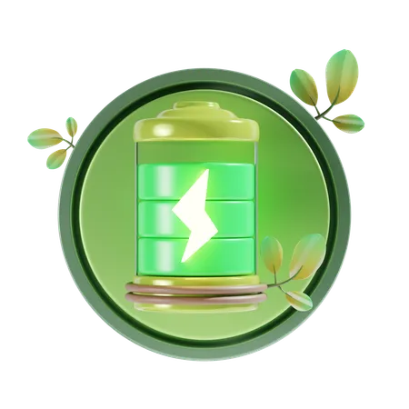 Eco Battery  3D Icon