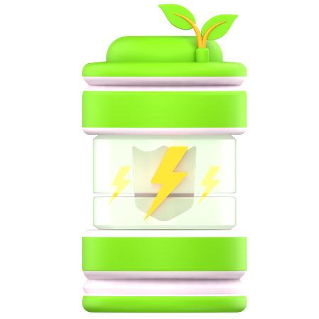 Eco battery  3D Icon