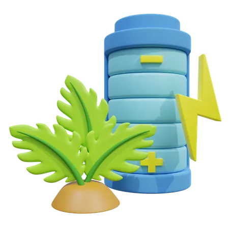 Eco Battery  3D Icon