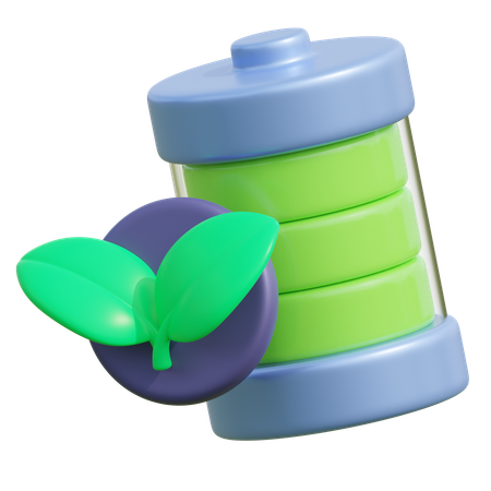 Eco Battery  3D Icon