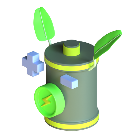Eco Battery  3D Icon