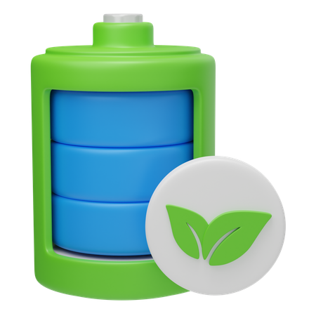 Eco Battery  3D Icon