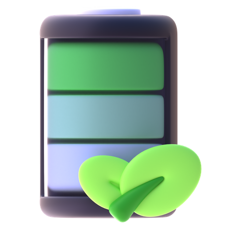 Eco Battery  3D Icon