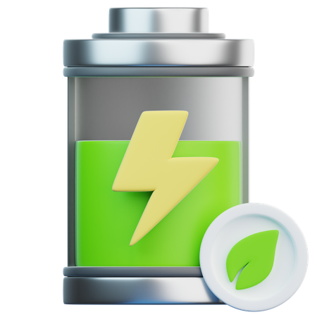 Eco Battery  3D Icon