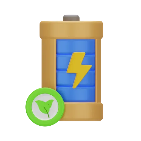 Eco Battery 3 D Go Green 3D Icon