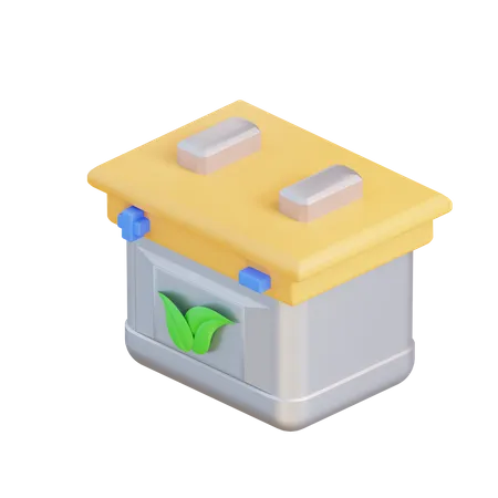 3 D Illustration Natural Battery 3D Icon