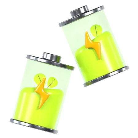 Eco Battery 3 D Icon Good For Ecology Design 3D Icon