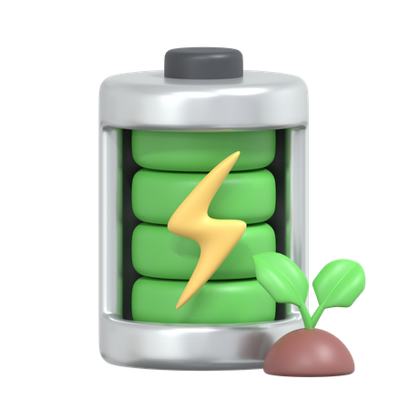 Eco Battery  3D Icon