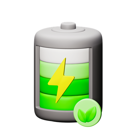 Eco Battery Charging  3D Icon