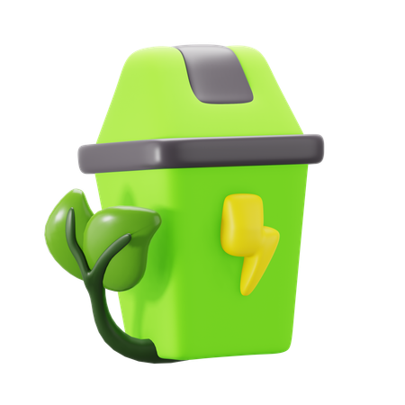 Contenedor ecológico  3D Icon