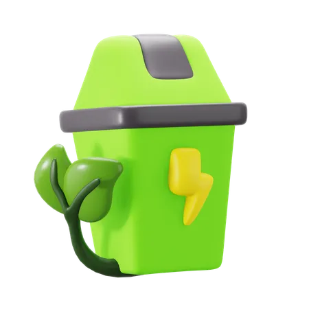 Eco Bin  3D Icon