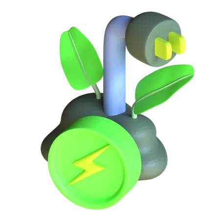 Eco Biomass  3D Icon