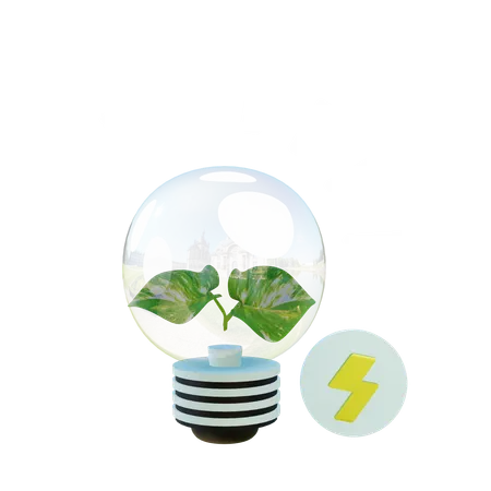 Eco Bulb  3D Icon